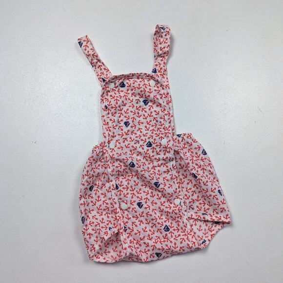 Vintage Lily Kids Sunsuit Baby Size 9m Red Sailboat Anchor Nautical - Picture 1 of 4